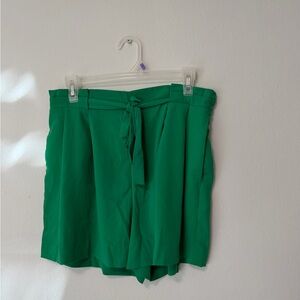 Worthington High Waist Green Women's Shorts